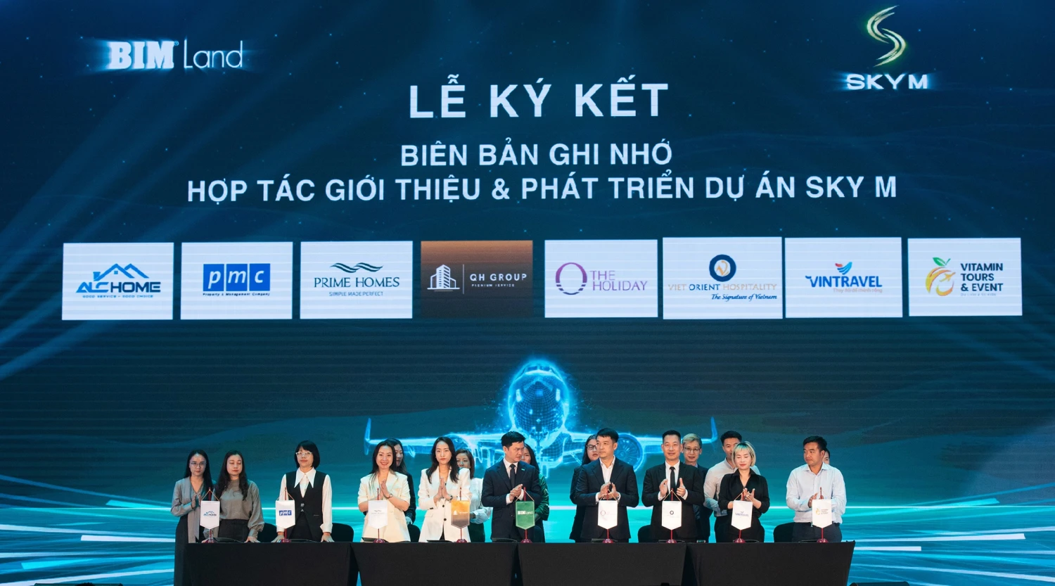 Viet Orient Hospitality và Bim Land ký kết biên bản ghi nhớ hợp tác tại lễ kick-off dự án Sky M Hạ Long
