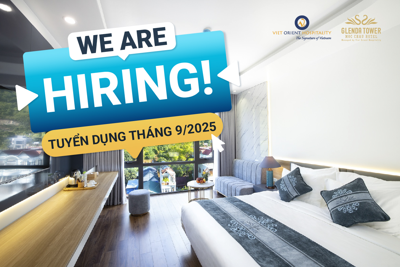 TUYỂN DỤNG T9/2025 – GIA NHẬP NGAY TEAM GLENDA TOWER MOC CHAU HOTEL!